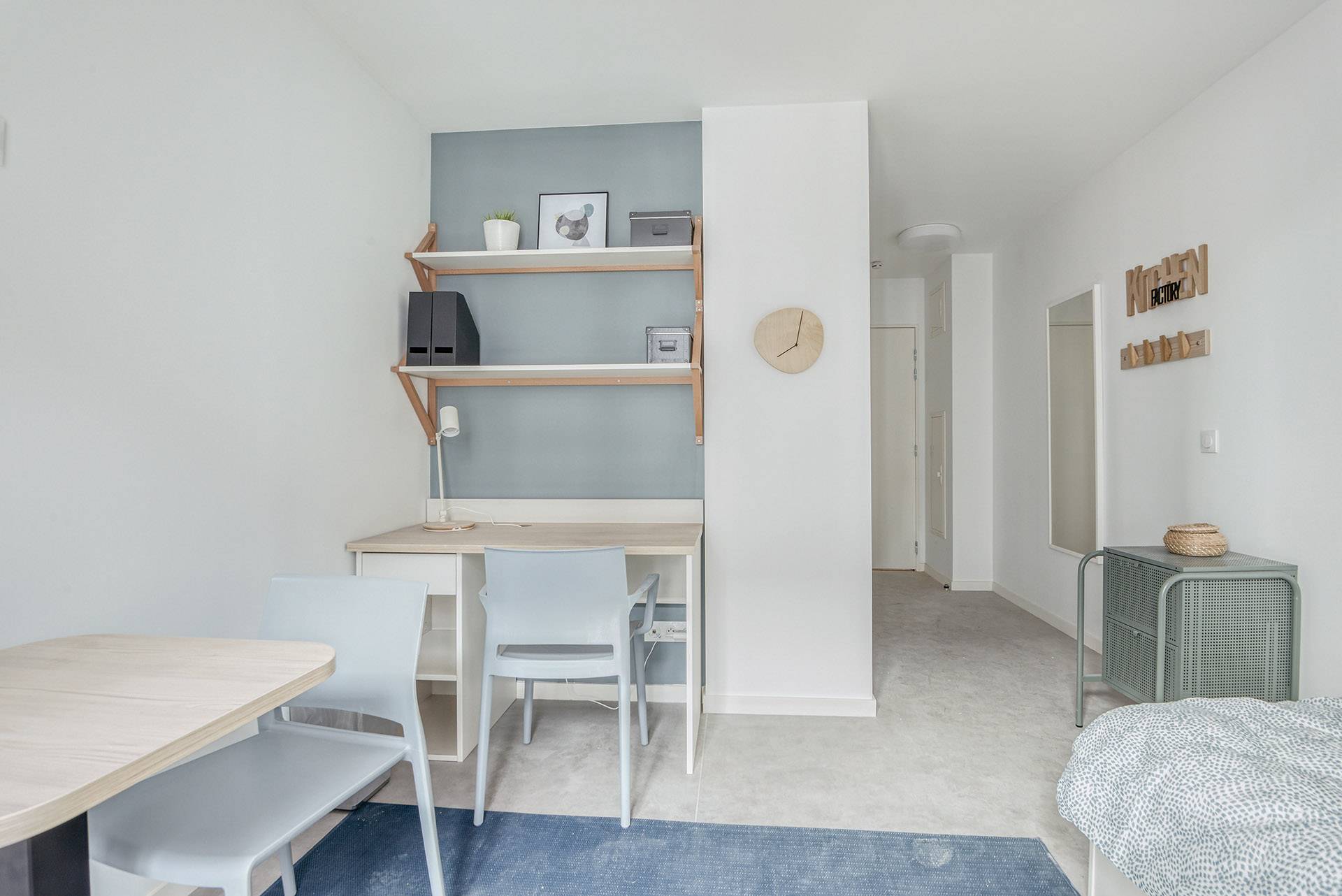 Intérieur d'un T1 de Student Factory Lille Euratechnologies
